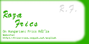 roza frics business card